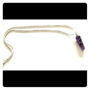 Reiki charged Amethyst necklace 18 inches